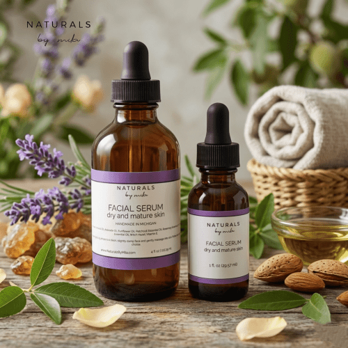 Facial serum dry and mature