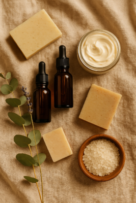 essential oils in bath products